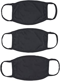 New Republic 2 Ply Cotton 3 Pack Face Masks - Made in LA (3, Black)  