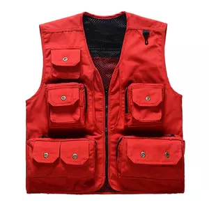 Man Sleeveless cheap safety work vest 
