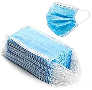 Disposable Face Masks - 50 PCS - For Home & Office - 3-Ply Breathable & Comfortable Filter Safety Mask  